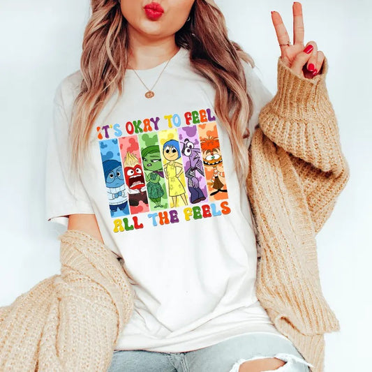 It's Okay To Feel All The Feels Shirt, Mental Health Matter Shirt, Emotional support shirt, Speech Therapy Tee, Gift for Teacher