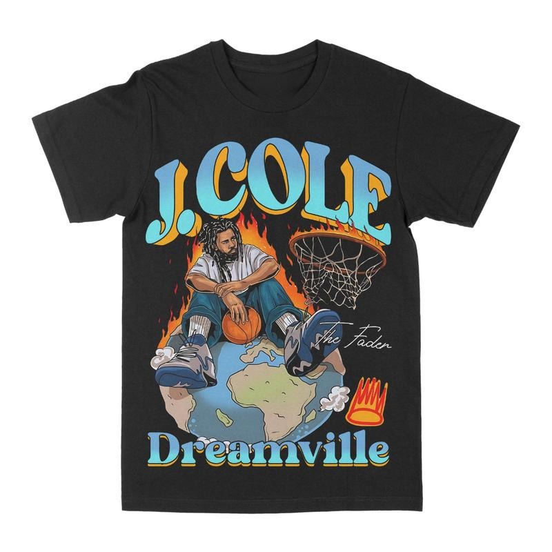 J Cole "Dreamville World" Graphic Tee Shirt, Fans Gift For Men And Women T-Shirt Hoodie, Sweatshirt | DripVista.com