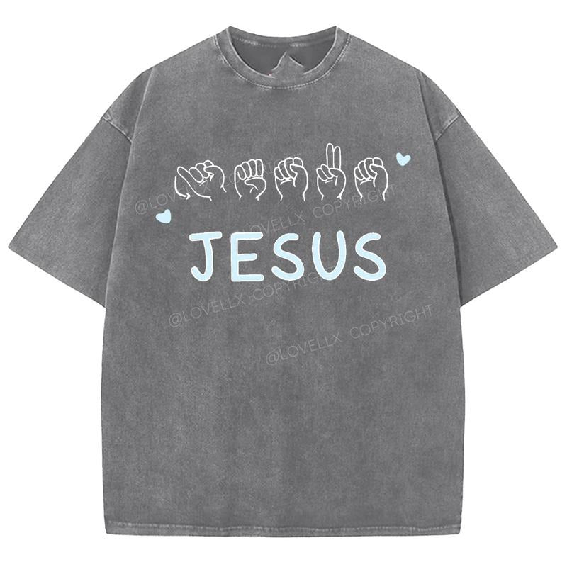 JESUS Unisex Washed T-Shirt, Christian Jesus  t shirts, Vintage 90s Graphic Tee Gift Cotton Top, Mineral...