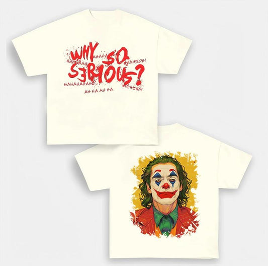 JOKER WHY SO SERIOUS HAHAHA T-SHIRT Trending Movie T shirt Vintage 90s T-shirt gift for Movie fans gift for him gift for her unisex T-shirt Urbanwear Shirt