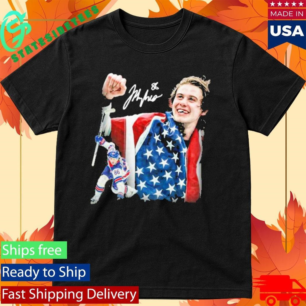 Jack Hughes Golden Goal Signature Shirt