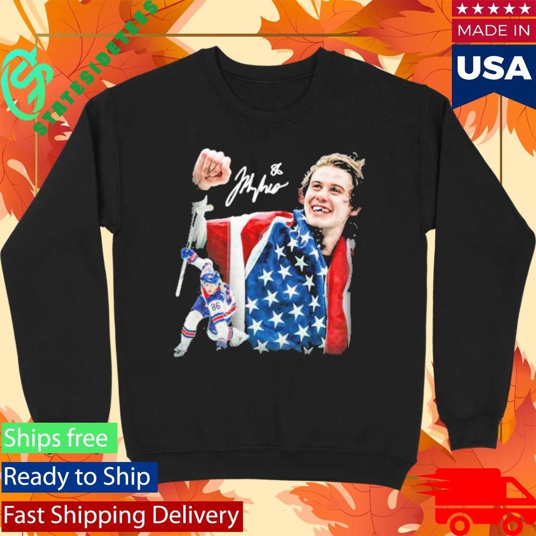 Jack Hughes Golden Goal Signature Shirt