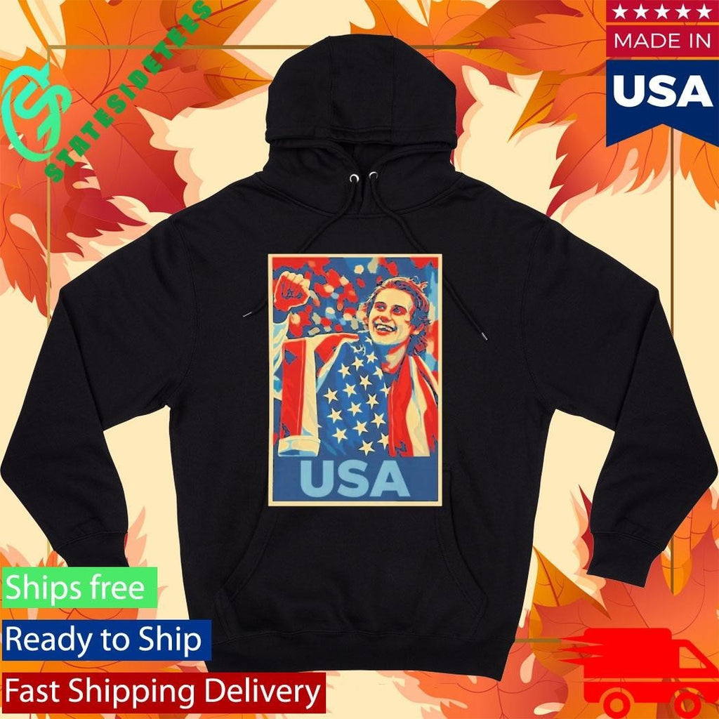 Jack Hughes Men’s Hockey Usa Golden Goal Shirt