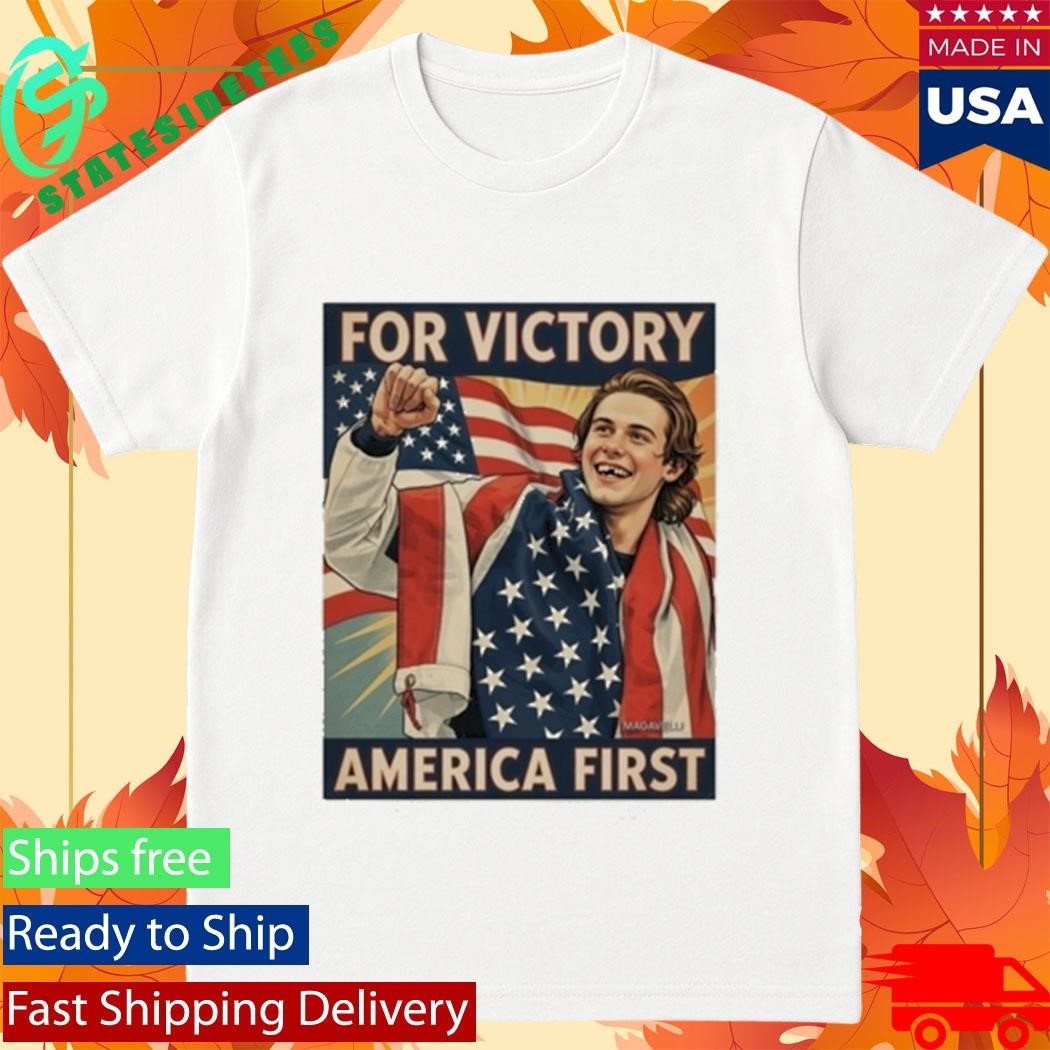 Jack Hughes Missing Teeth For Victory America First Shirt