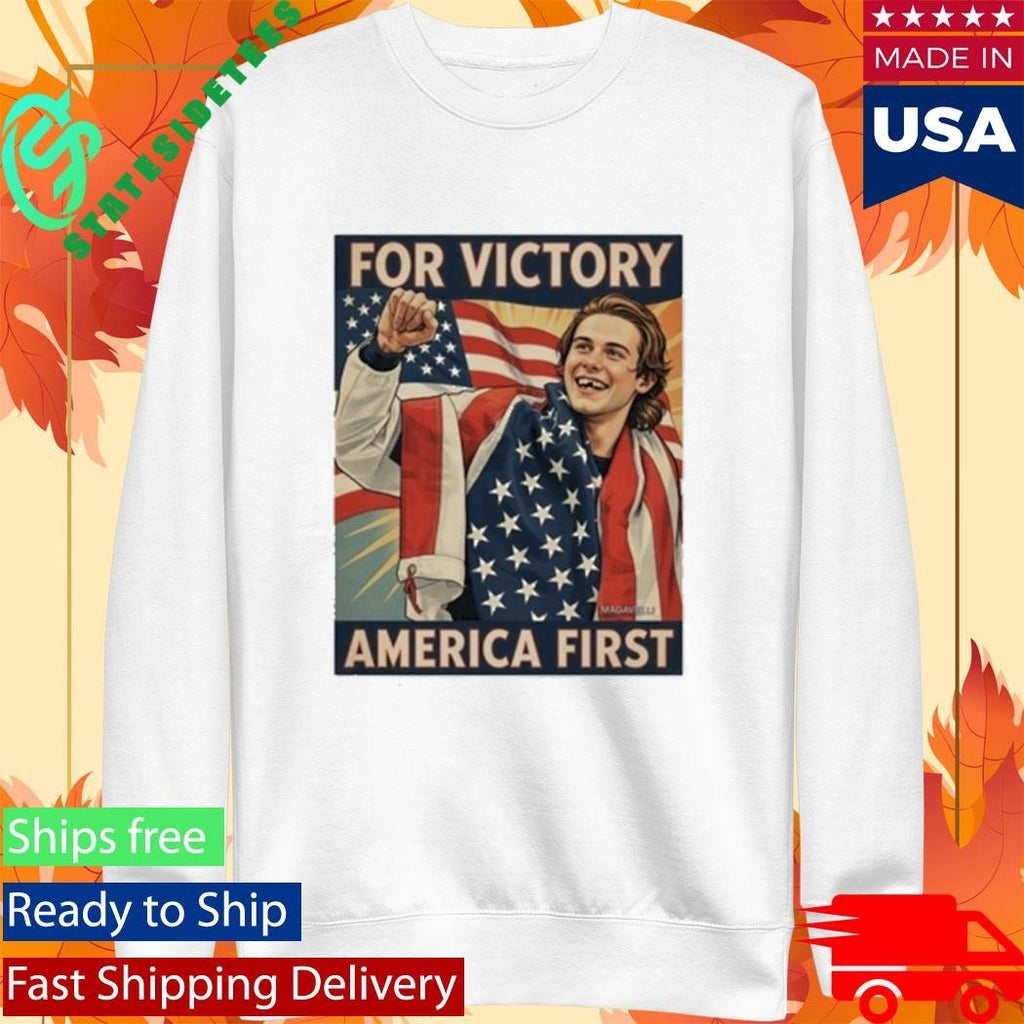 Jack Hughes Missing Teeth For Victory America First Shirt