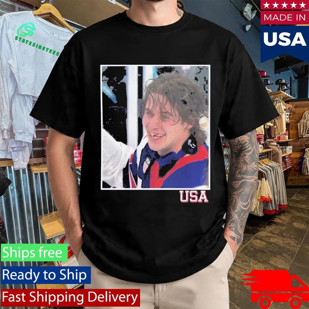 Jack Hughes OT Winner USA Shirt