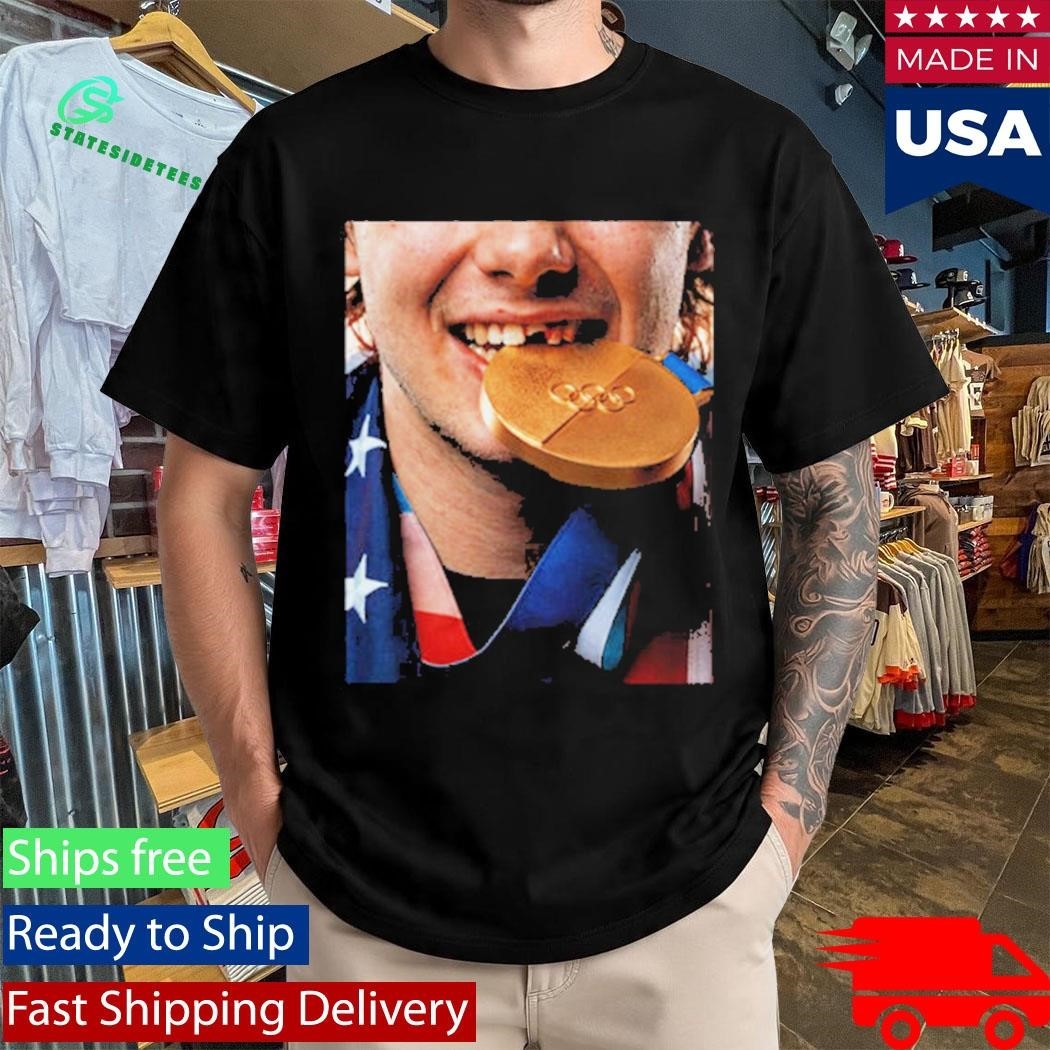 Jack Hughes Teeth Gold Medal USA Team Hockey Champion Olympic Winter 2026 Shirt