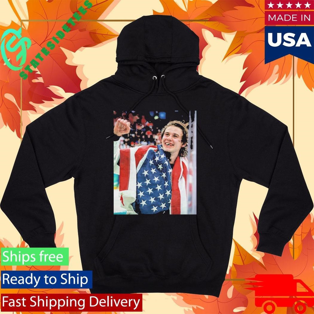 Jack Hughes Teeth Gold USA Hockey Team Olympics Winter 2026 Champion Shirt