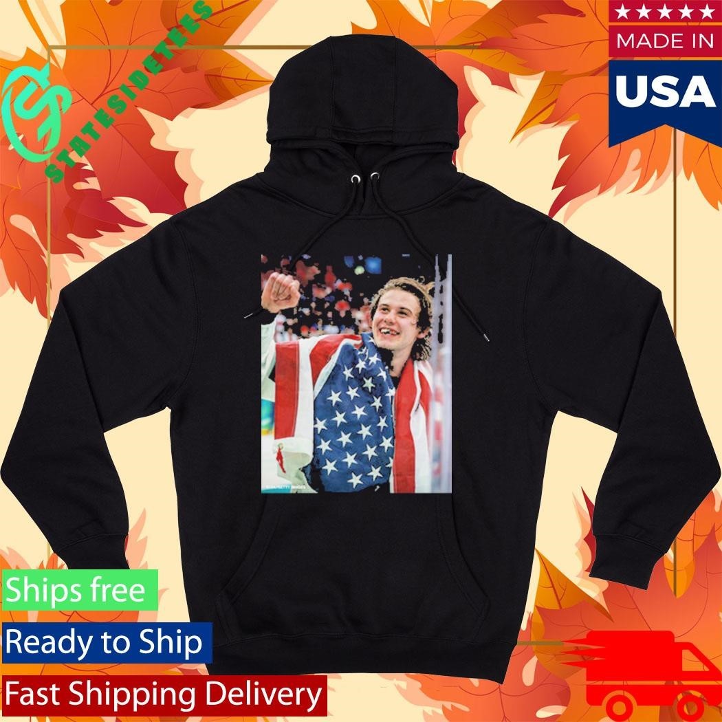 Jack Hughes Teeth Gold USA Hockey Team Olympics Winter 2026 Champion Shirt