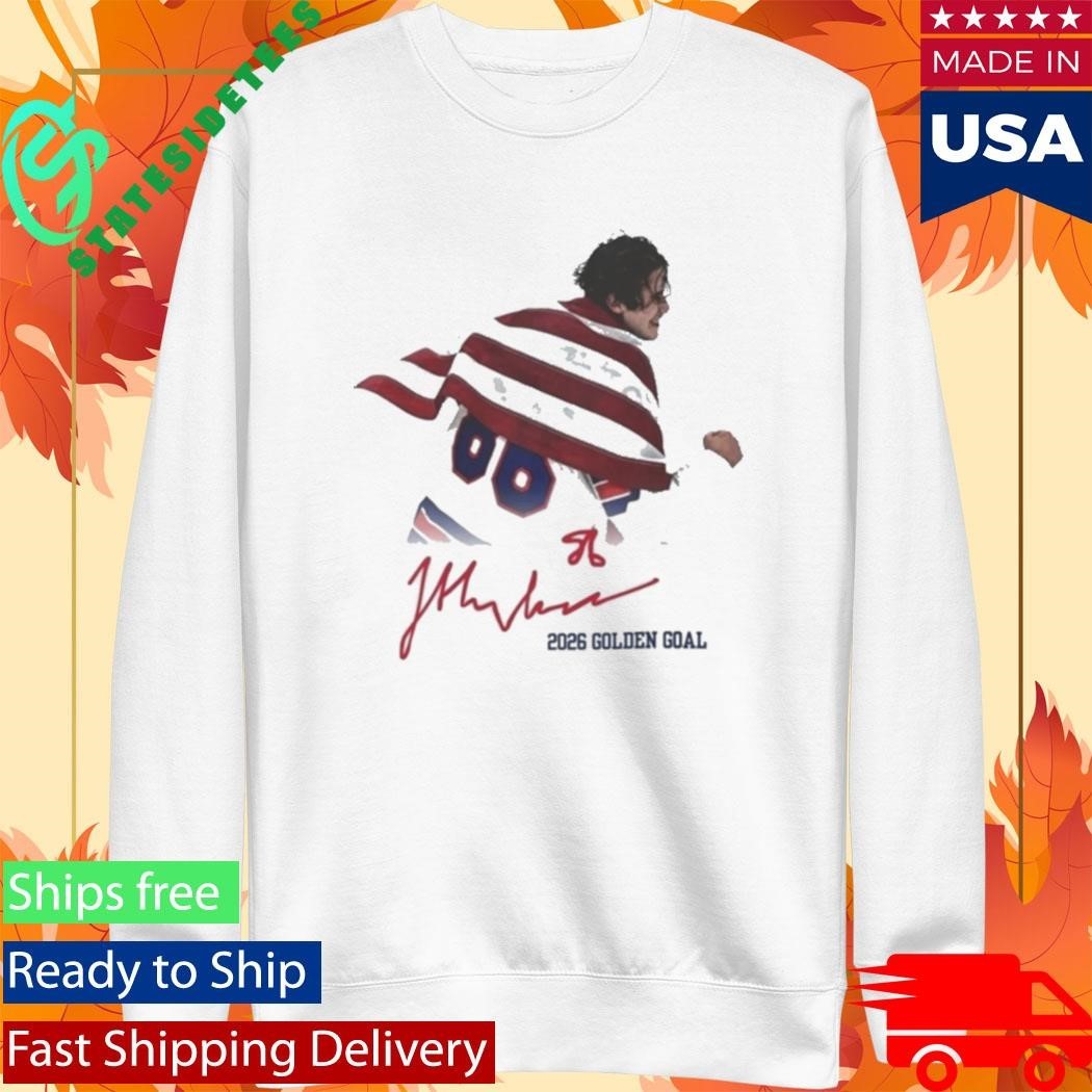 Jack Hughes Usa Hockey Golden Goal 2026 Hockey Shirt