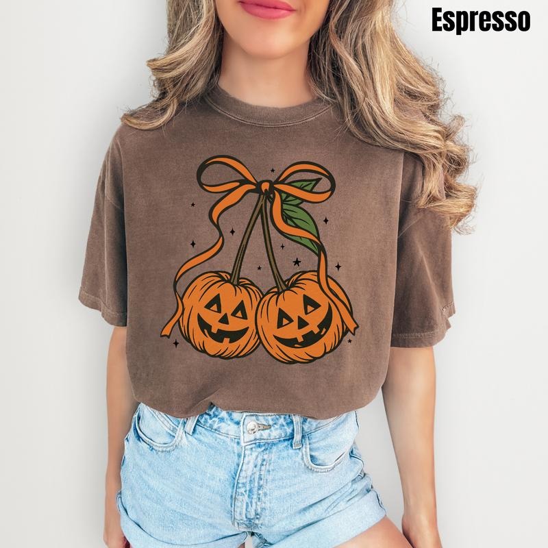 Jack O'Lantern Coquette Comfort Colors T-Shirt 'NLB' Hoodie, Sweatshirt | DripVista.com
