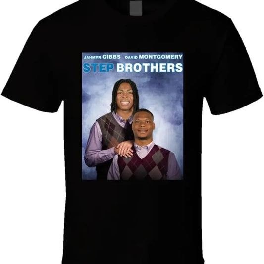 Jahmyr Gibbs David Montgomery Step Brothers Parody Funny Football Fan T Shirt