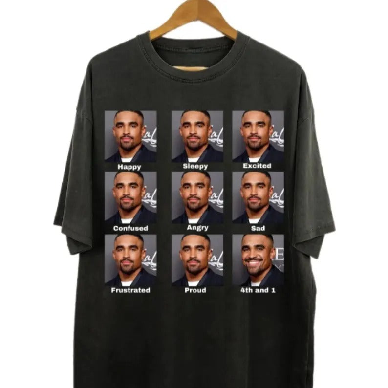 Jalen Hurts Funny Meme 4th And 1 Tush Push Shirt, Football Vintage T-Shirt, Game Day Shirt, Trendy Football Retro Shirt