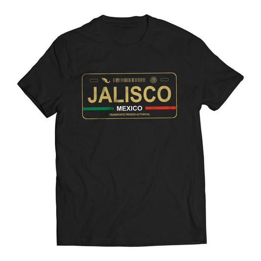 Jalisco Mexico License Plate T-Shirt - Playera con Placa de Carro Men's Graphic T-Shirt