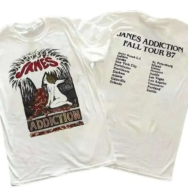 Jane's Addiction Fall Tour 87 Unisex Menswear T-Shirt Hoodie, Sweatshirt | DripVista.com
