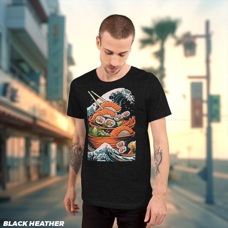 Japanese Sushi Art Streetwear Sushi Lover, i Love Sushi, Anime, kanji, Salmon, Maki, Sushi Chef, Sushi Images, Japanese Food, Tokyo, Kyoto