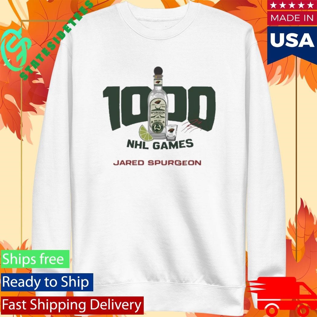 Jared Spurgeon 1000 nhl Games Shirt