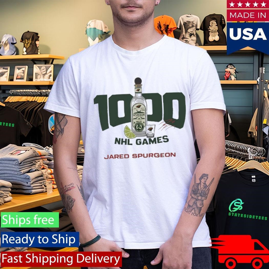 Jared Spurgeon 1000 nhl Games Shirt