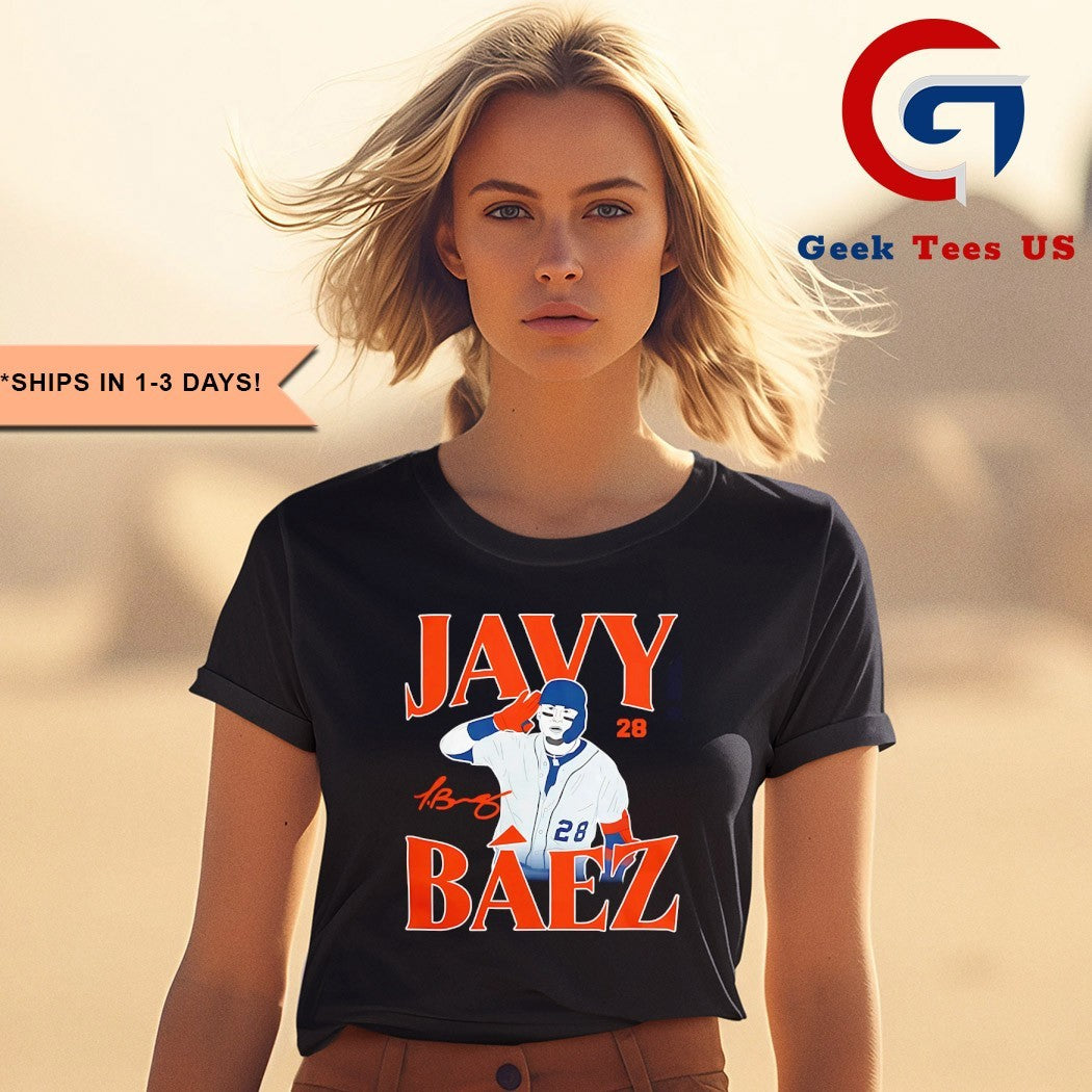 Javier Báez Javy Báez Detroit Tigers football signature shirt