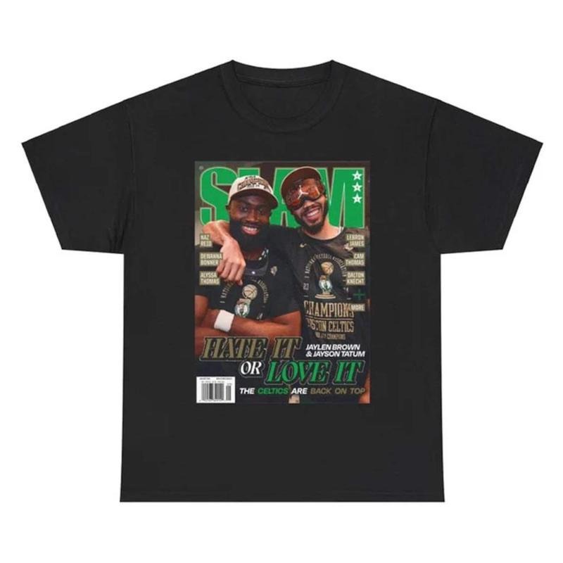 Jayson Tatum Jaylen Brown Vintage Cover Tee T-Shirt, Gift For Fan