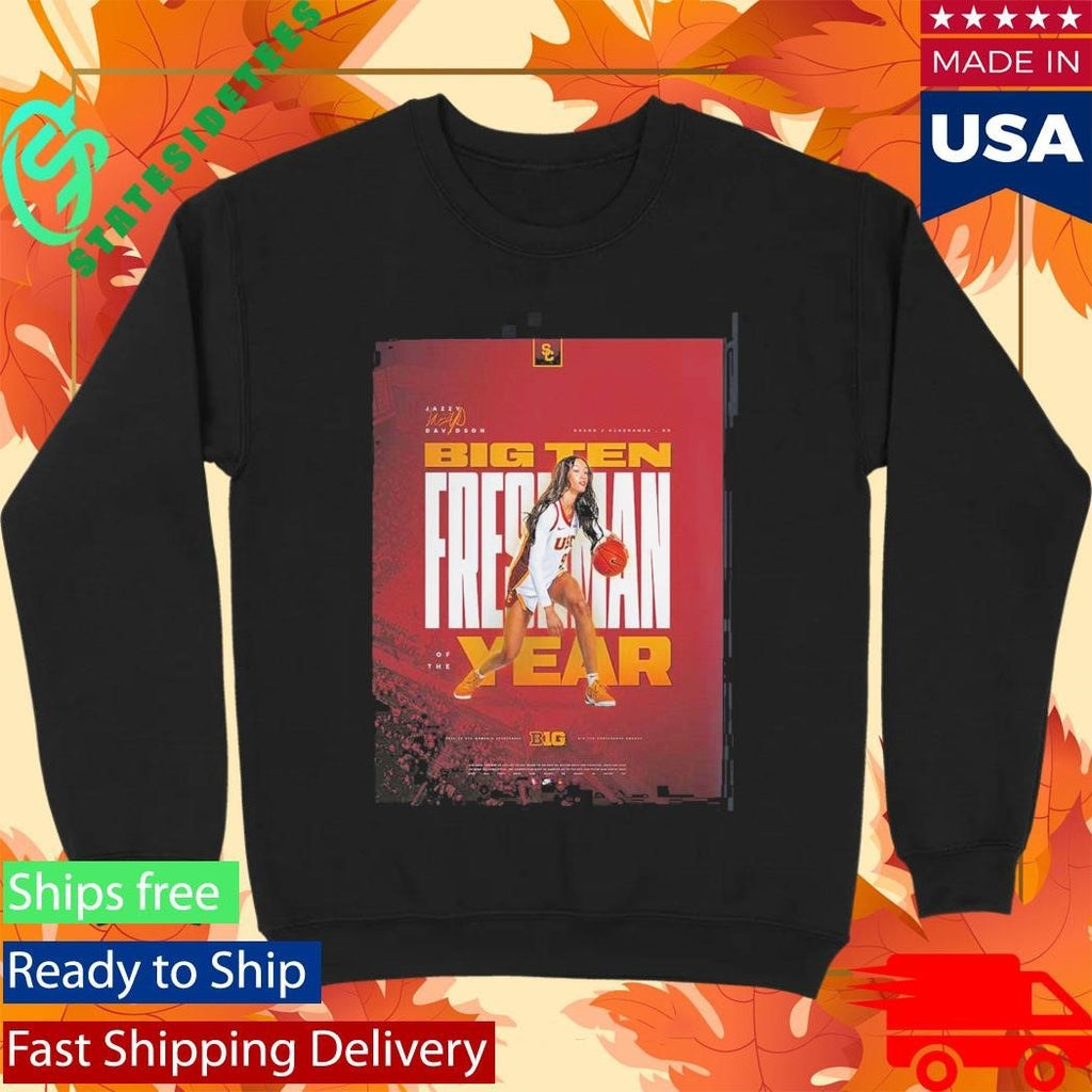 Jazzy Davidson USC Trojans Women’s Basketball Big 10 Freshman Of The Year T-Shirt