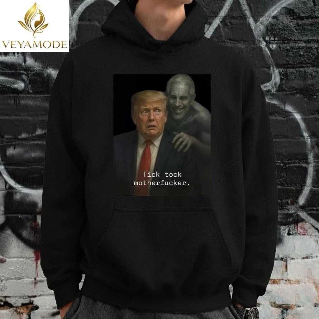 Jeffrey Epstein ghost with Trump tick tock motherfucker tee