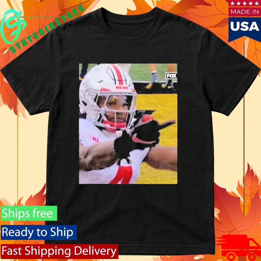 Jeremiah Smith Middle Finger Fan Michigan Shirt