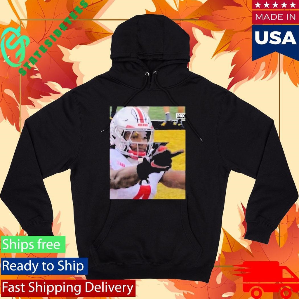 Jeremiah Smith Middle Finger Fan Michigan Shirt