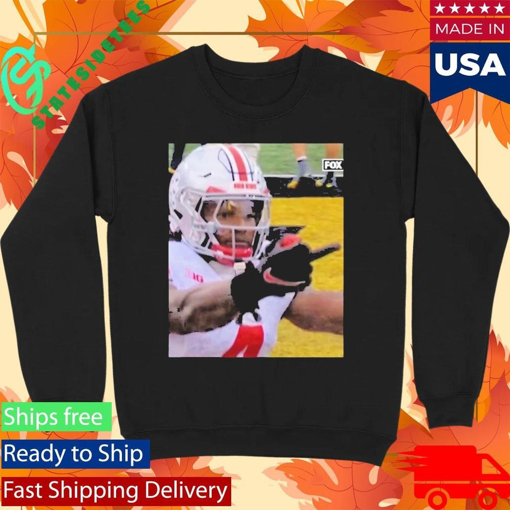 Jeremiah Smith Middle Finger Fan Michigan Shirt