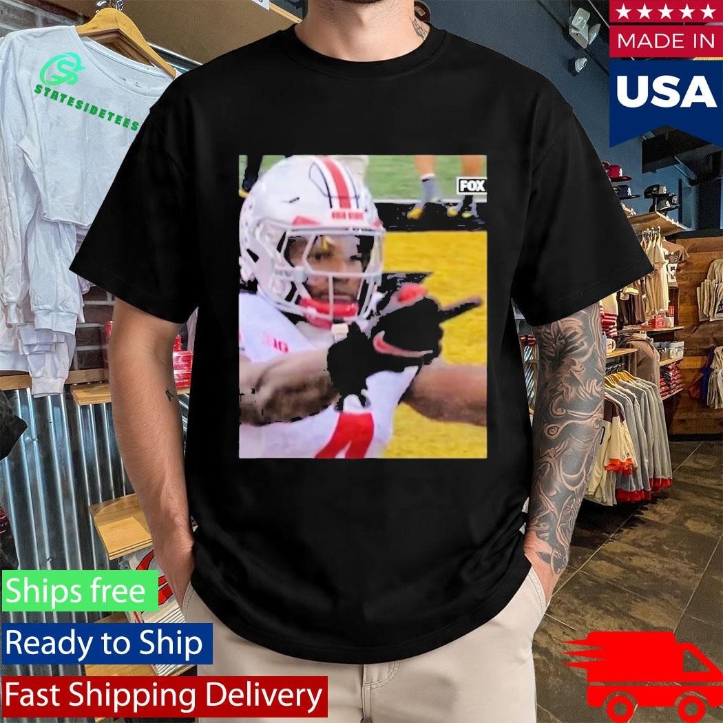 Jeremiah Smith Middle Finger Fan Michigan Shirt