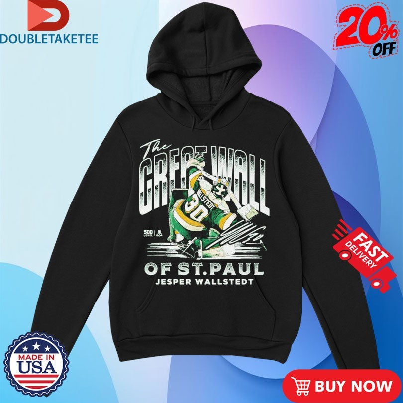 Jesper Wallstedt Minnesota Wild The Great Wall Of St. Paul NHL Signature T-Shirts