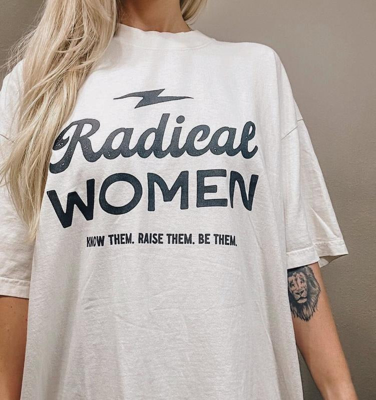 Jessie J Ross Radical Woman T-shirt, Feminist Empowering Graphic Sweatshirt Hippie Boho Hoodie, Unisex Graphic Tee, Smooth Fabric, Aesthetic Streetwear Vibe