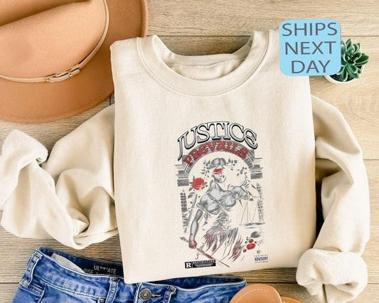 Jessie J Ross When Injustice Becomes Law Resistance Becomes Duty Sweatshirt, Feminist Resistance T-shirt, Feminist Hoodie, Unisex Graphic Tee, Smooth Fabric, Aesthetic Streetwear Vibe