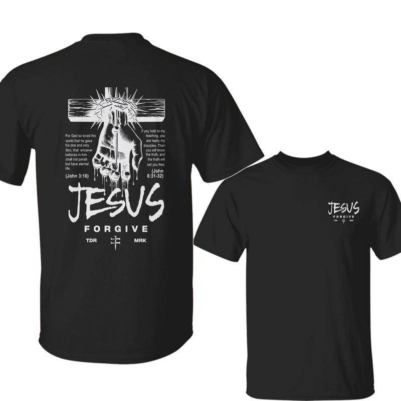 Jesus Forgiven Christian T-Shirt, Vintage Jesus Design, Love Jesu Gift, Father's Day Gift for Men Hoodie, Sweatshirt