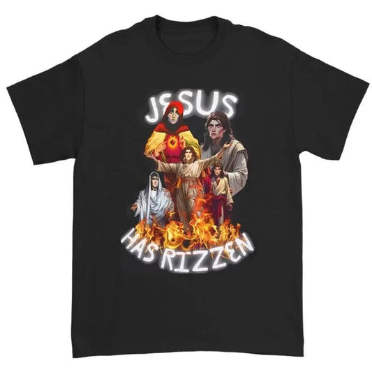Jesus Has Rizzen Arcane Viktor Meme T-Shirt, Viktor Jesus Unisex Graphic Vintage-style T-Shirt, Viktor Arcane 2 Shirt Casual Cotton Unisex Shirt