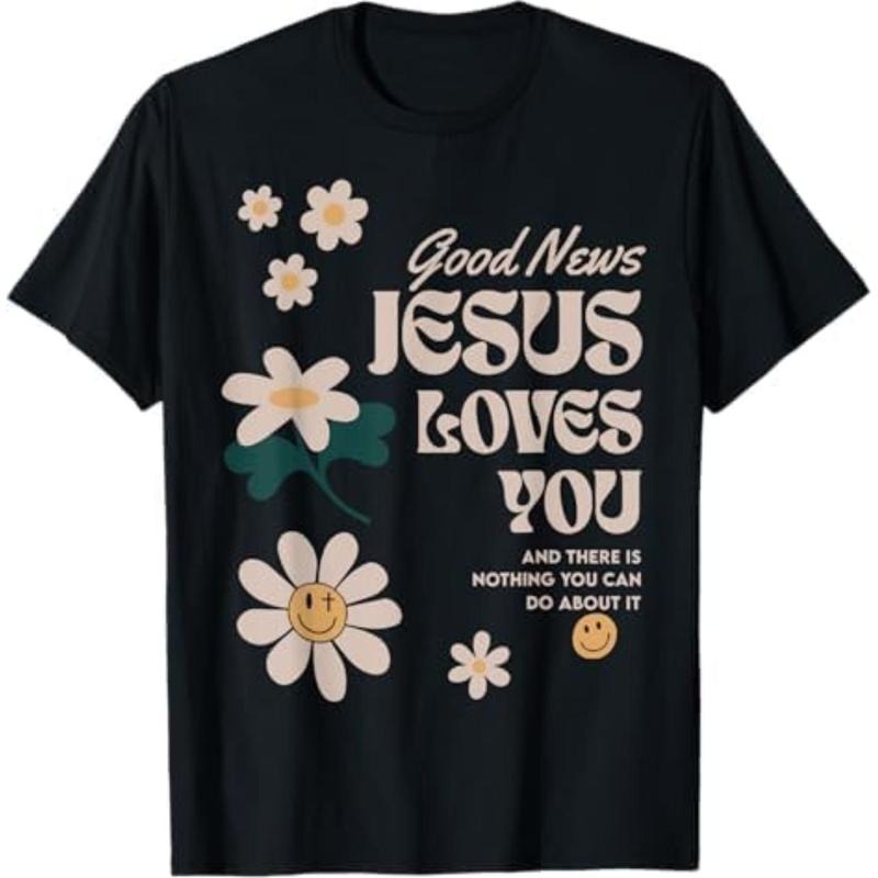 Jesus Loves You WB shield, Funny Christian Faith Retro T-Shirt Jesus Shirts for Women Men FOG Faith Shirt Christian Tops...