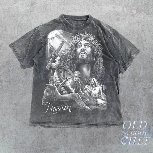 Jesus Passion Vintage 90s Shirt, Jesus Shirt, Easter Shirt, Christian Easter Shirt, Retro Halftone Graphic Shirt, Rizzen, Adult Unisex Shirt