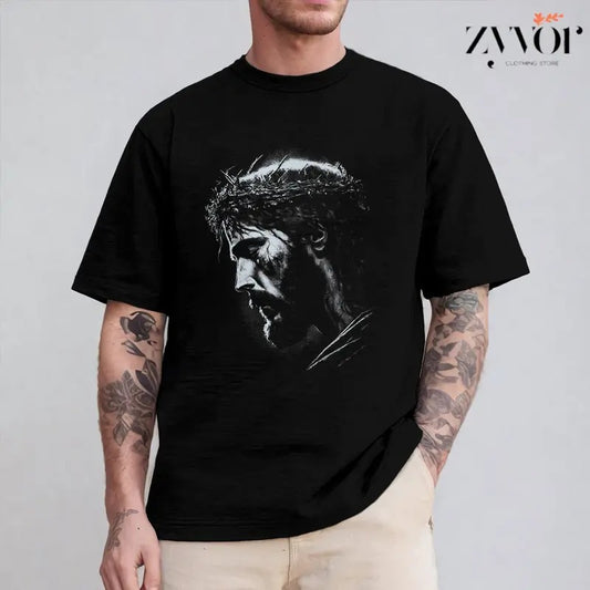 Jesus T-Shirt Casual Style Crew Neck Short Sleeve T-Shirt Tops Trendy for Unisex, Perfect Gift