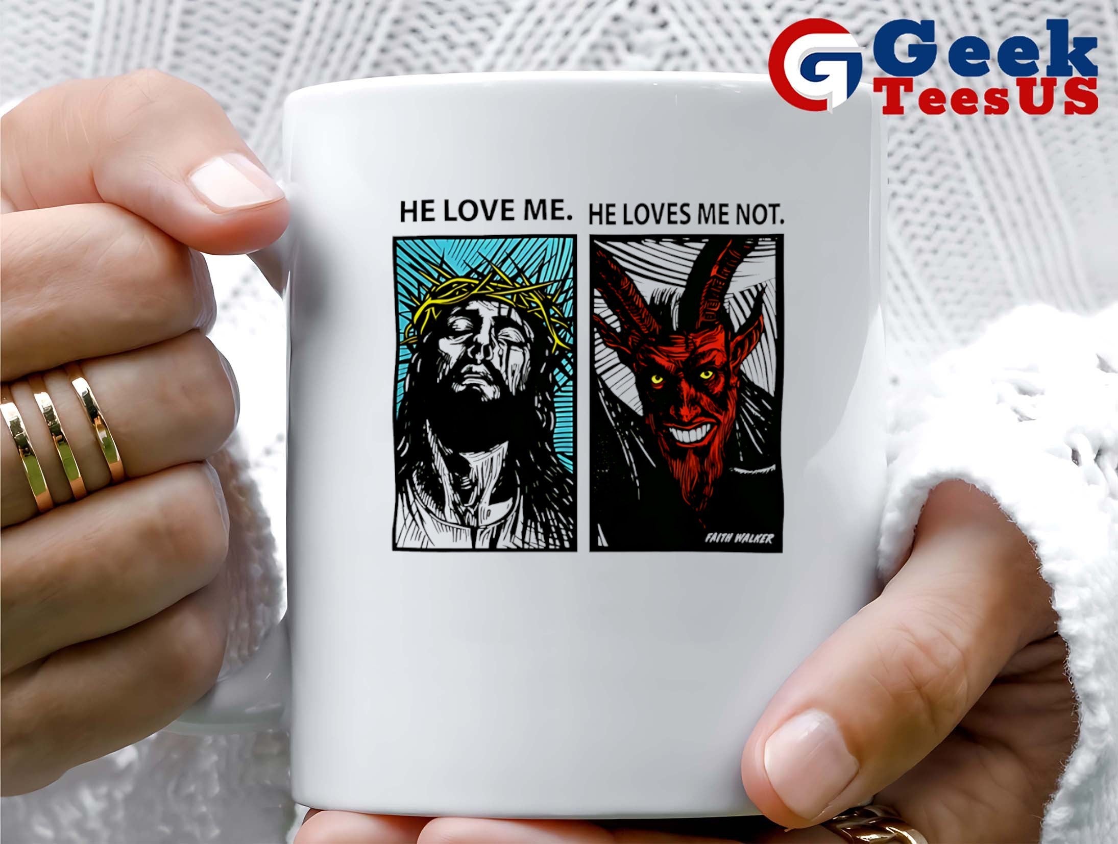 Jesus he love me Devil’s he loves me not shirt