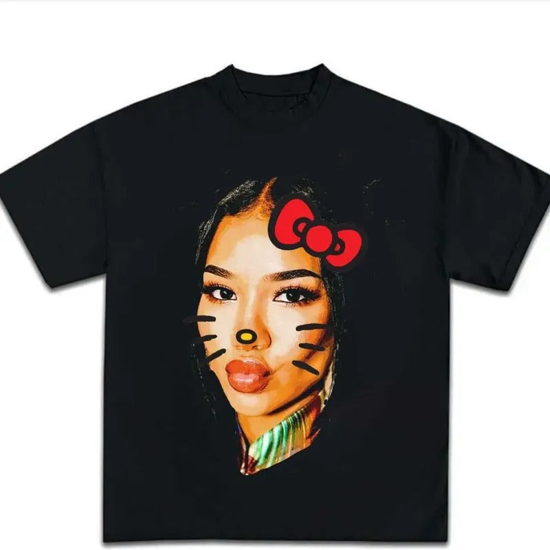 Jhene Kitty Big Face T-shirt, Rap Hip Hop Tee Hoodie, Sweatshirt | DripVista.com