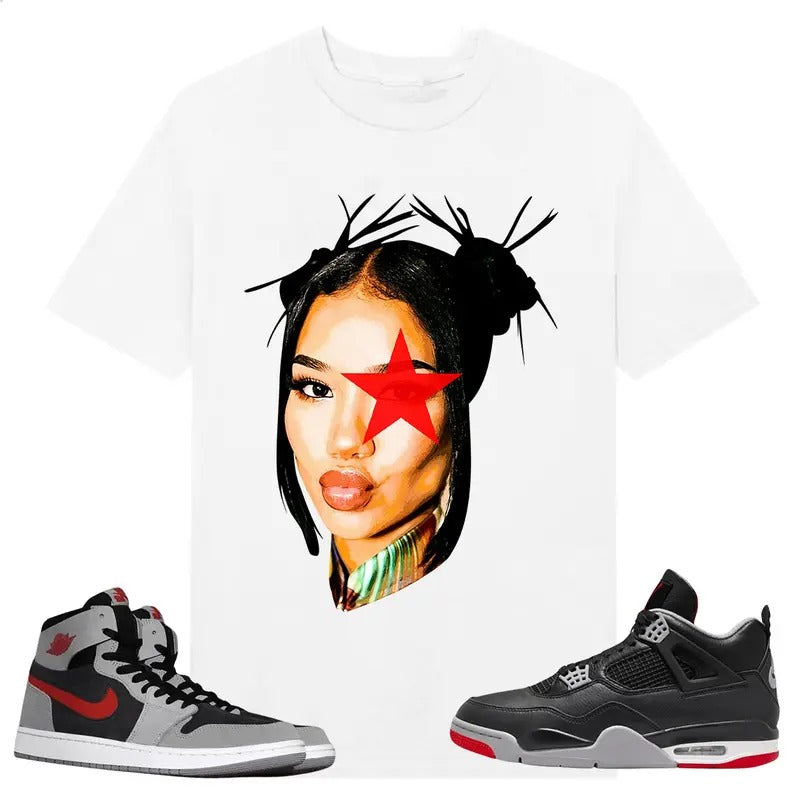 Jhene Rap Shirt white to match A J 1 High Zoom CMFT 2 Fire Red Cement Grey, A J 4 Bred, Shirt to matching Sneaker Hoodie,...