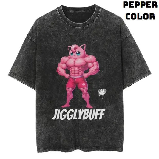 Jigglybuff Vintage Graphic Tees, Jigglypuff T-Shirt, Pokemon Gym Shirts, Pokemon Stuff, Unisex Anime Manga Shirt Top Menswear Womenswear Streetwear