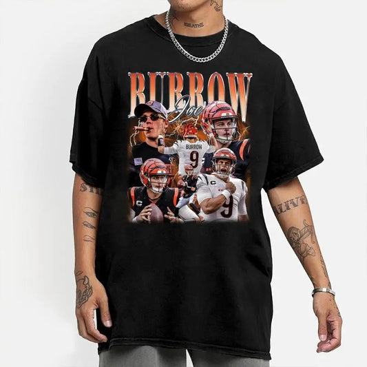 Joe Burrow Shirt, Classic 90s Graphic Tee, Unisex, Vintage Tshirt Cotton Summer Tshirt