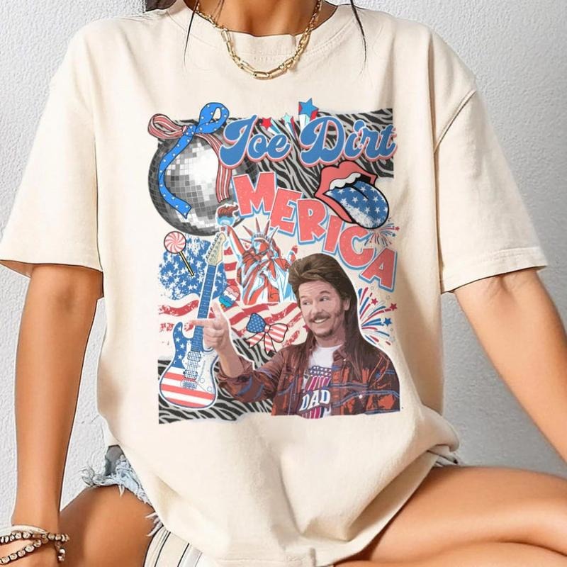 Joe Dirt Merica 4th Of July Shirt, Western Collage Joe Dirt Shirt, Joe Dirt 4th Of July Tshirt, Independence Day, Joe...