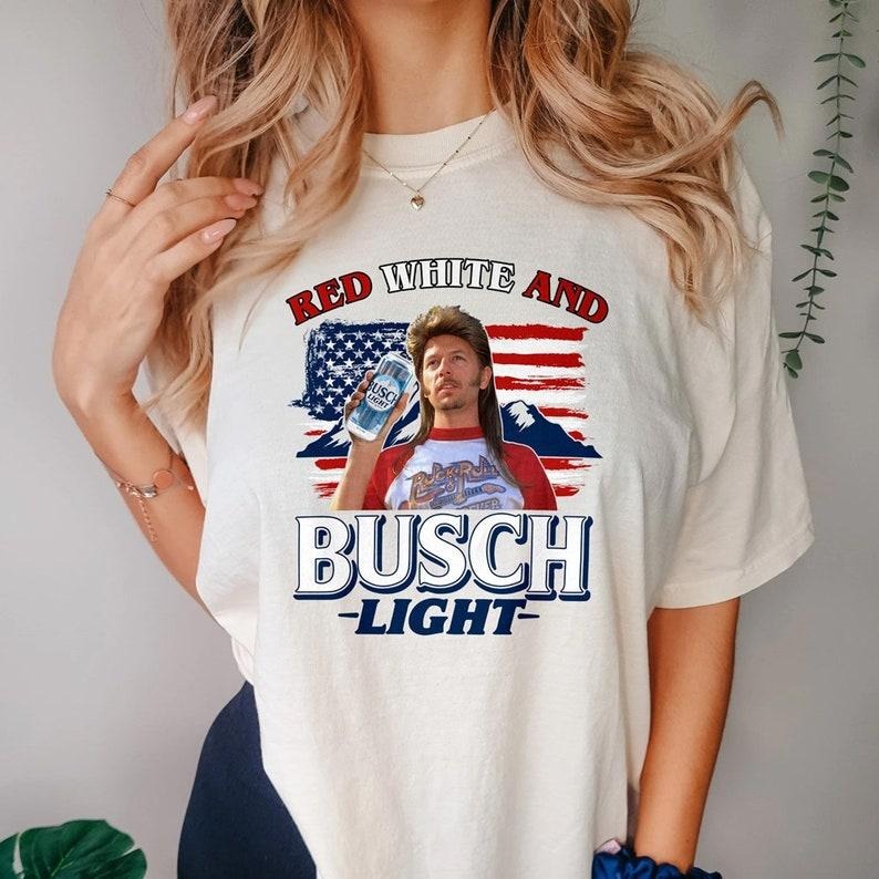 Joe Dirt Red White and Busch Light Shirt, Joe Dirt Merica July 4th Shirt Hoodie, Sweatshirt | DripVista.com