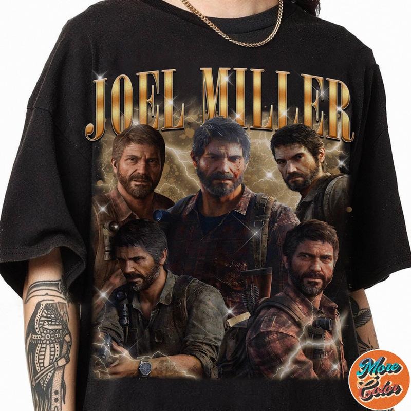 Joel Miller Last Of Us Shirt Joel Miller Homage Shirt Last Of Us Video Game Shirts, Cotton Unisex T-shirt, Crew Neck, Size S- 3XL, Menswear Top, Womenswear Top Underwear Streetweare Shirt, Vintage T-Shirt