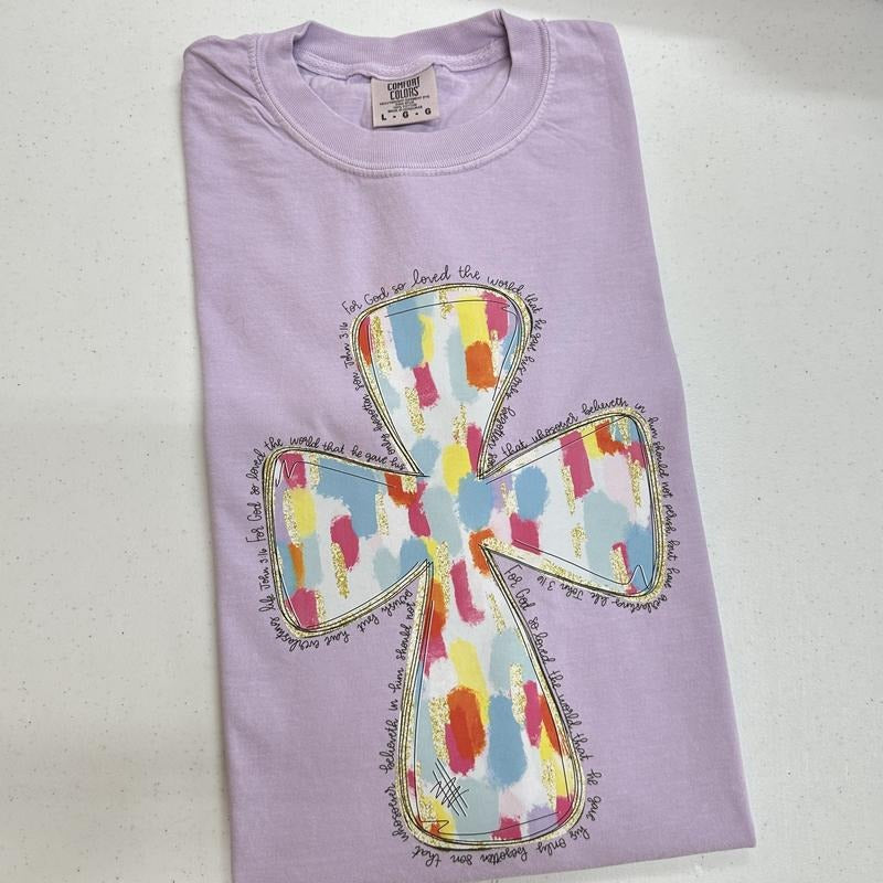 John 3:16 Cross Comfort Colors T-Shirt Hoodie, Sweatshirt | DripVista.com