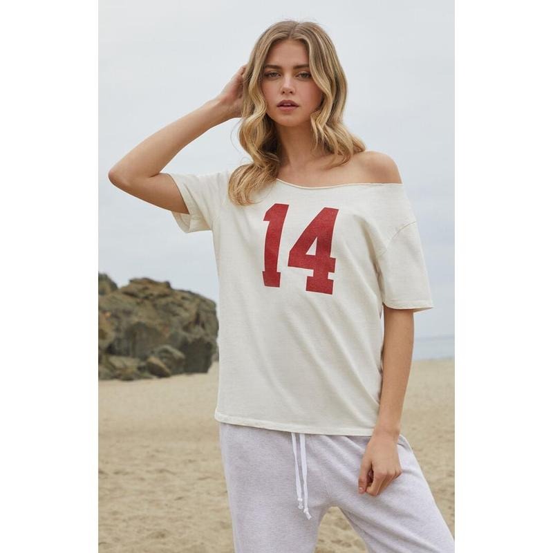 John Galt Women's 14 Off-The-Shoulder Top - Multicolor T-Shirts, Hoodie, Sweatshirt | DripVista.com