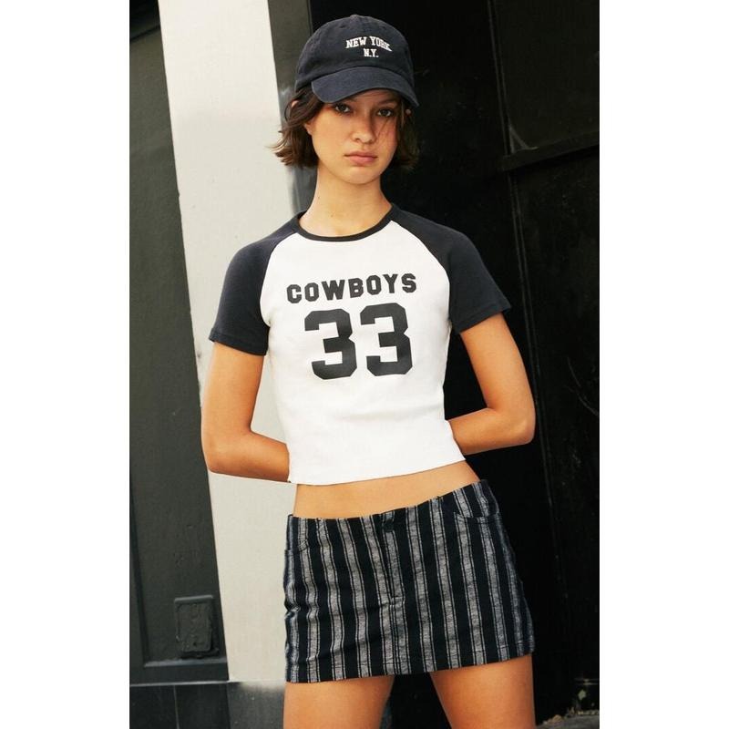 John Galt Women's Black & White Louisa Mini Skort T-Shirts, Hoodie, Sweatshirt | DripVista.com