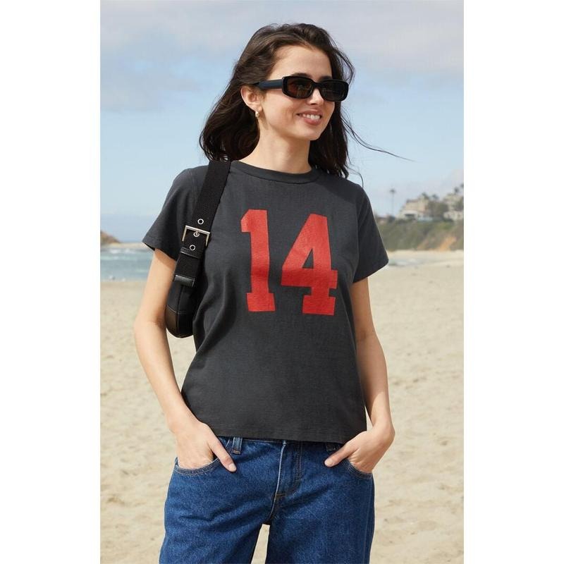 John Galt Women's Black 14 Chloe T-Shirt Hoodie, Sweatshirt | DripVista.com